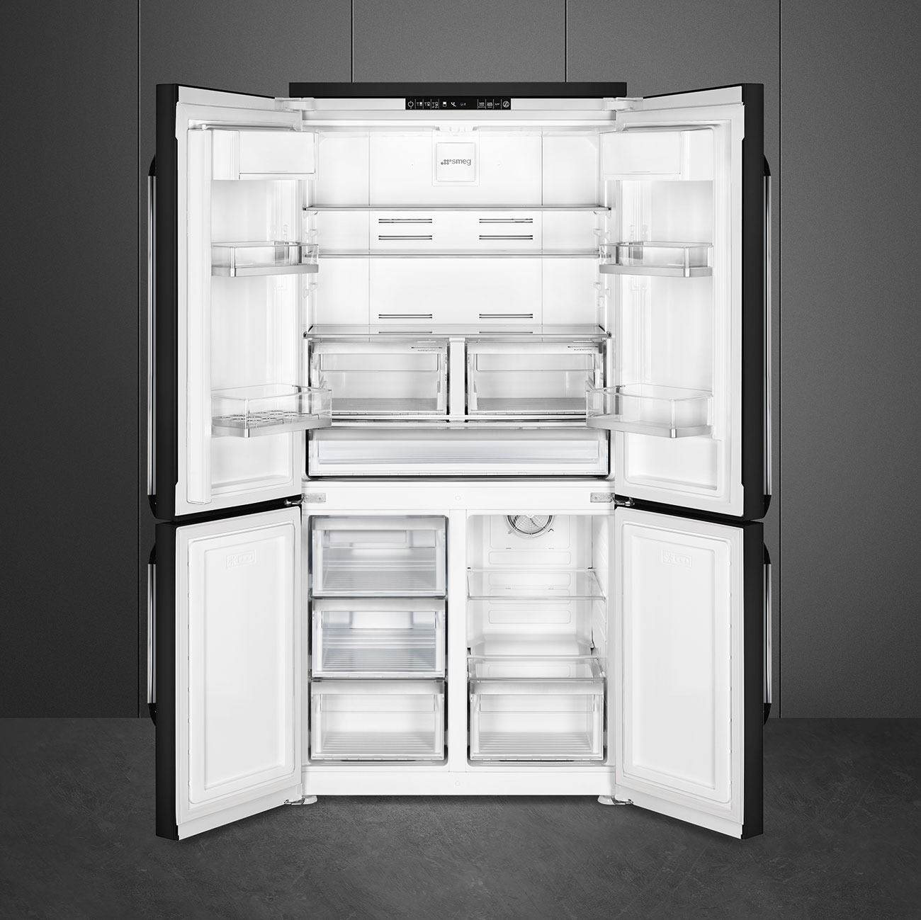 Smeg FQ960BL6 French-Door Kühl-Gefrierkombination Schwarz – Ansicht