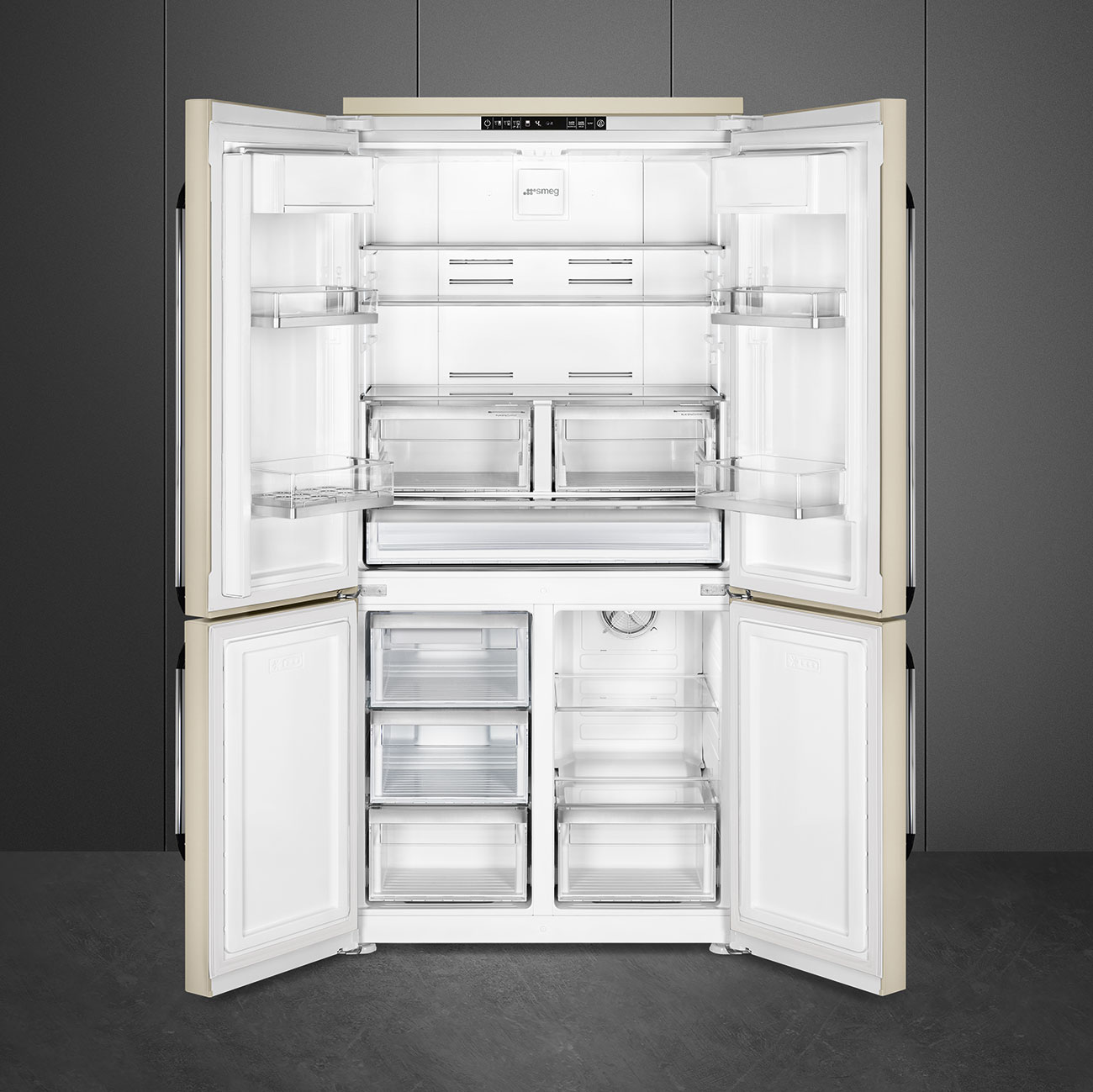 Smeg FQ960P6 French-Door Kühl-Gefrierkombination Creme – Ansicht