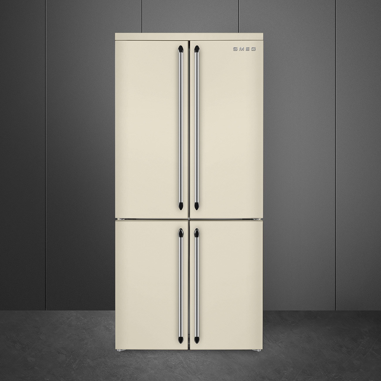 Smeg FQ960P6 French-Door Kühl-Gefrierkombination Creme – Detailansicht