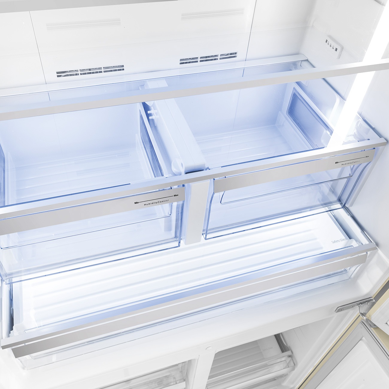 Smeg FQ960P6 French-Door Kühl-Gefrierkombination Creme – Detailansicht