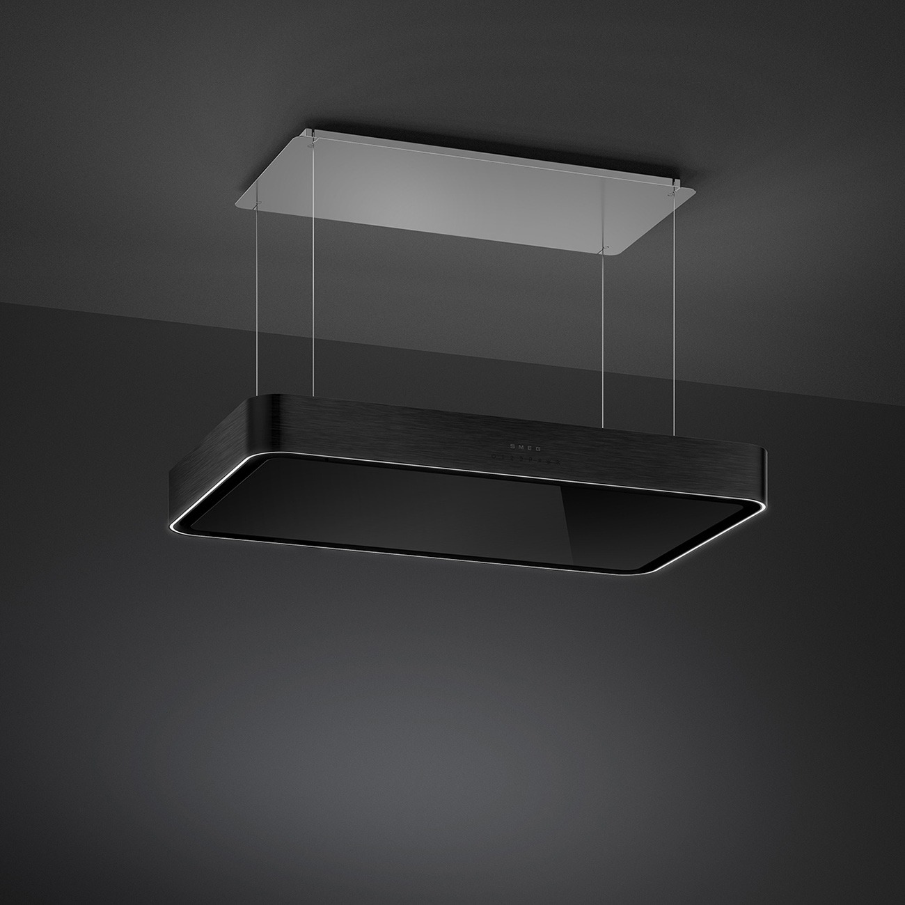 Smeg KSLS10MB freihängende Inselhaube Schwarz-Matt – Galerieansicht 2