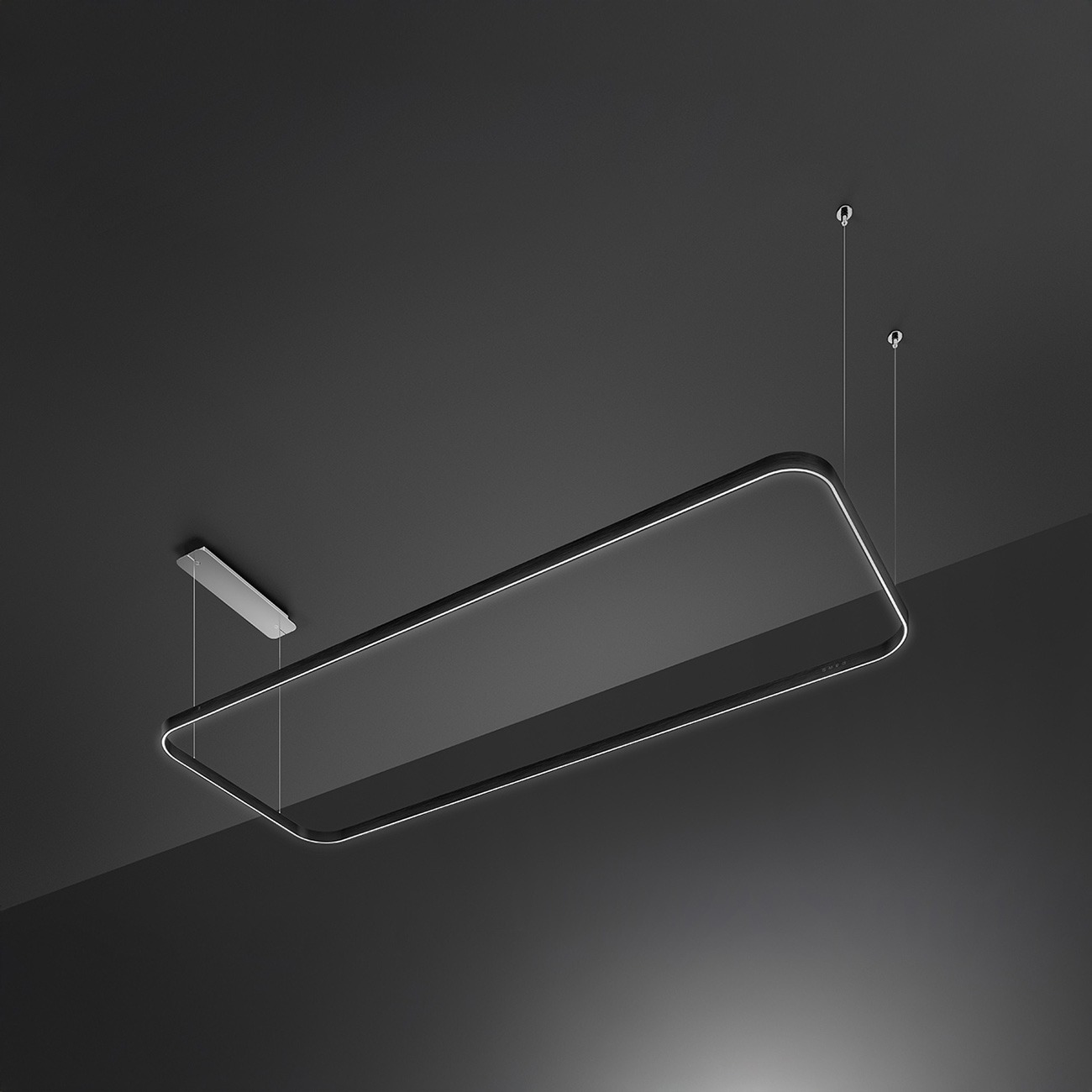 Smeg LSLS18MB freihängende LED-Schienenleuchte Schwarz-Matt – Galerieansicht