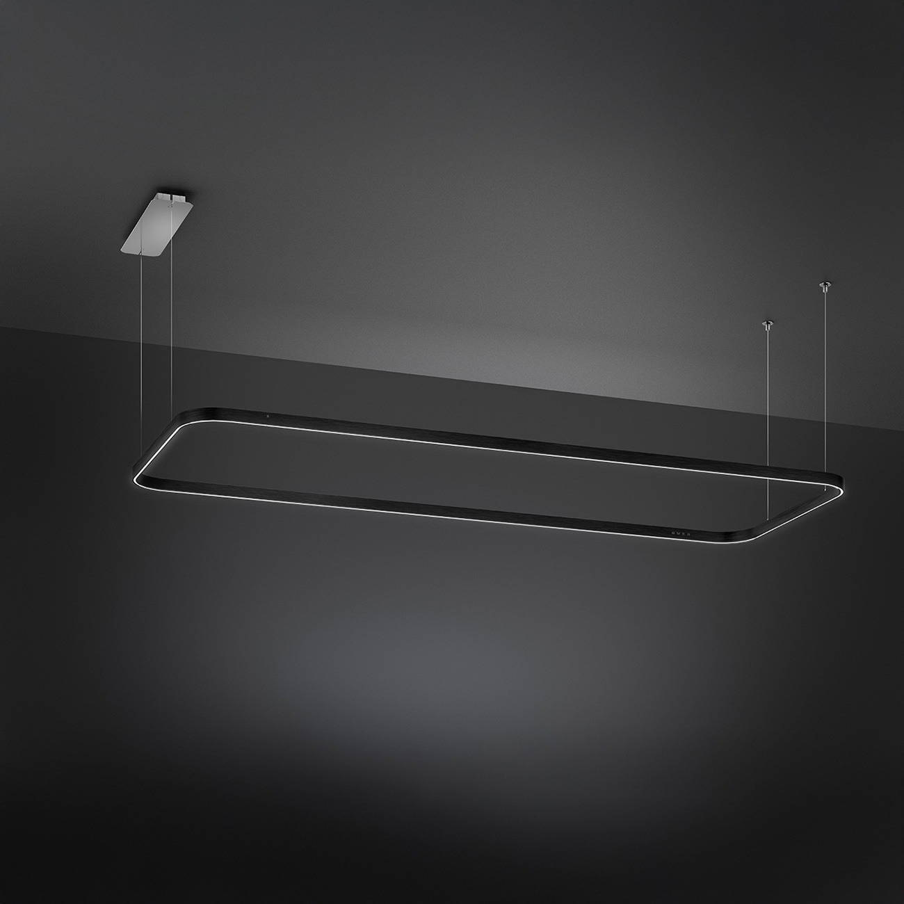 Smeg LSLS18MB freihängende LED-Schienenleuchte Schwarz-Matt – Galerieansicht 2