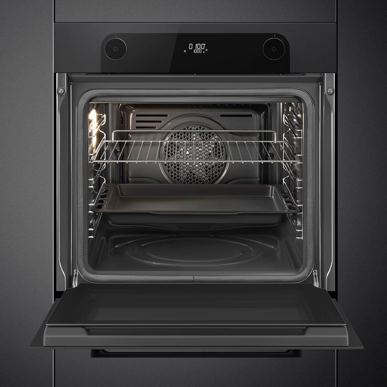 Smeg SFP6201TB Einbaubackofen in Schwarz – Ansicht 2