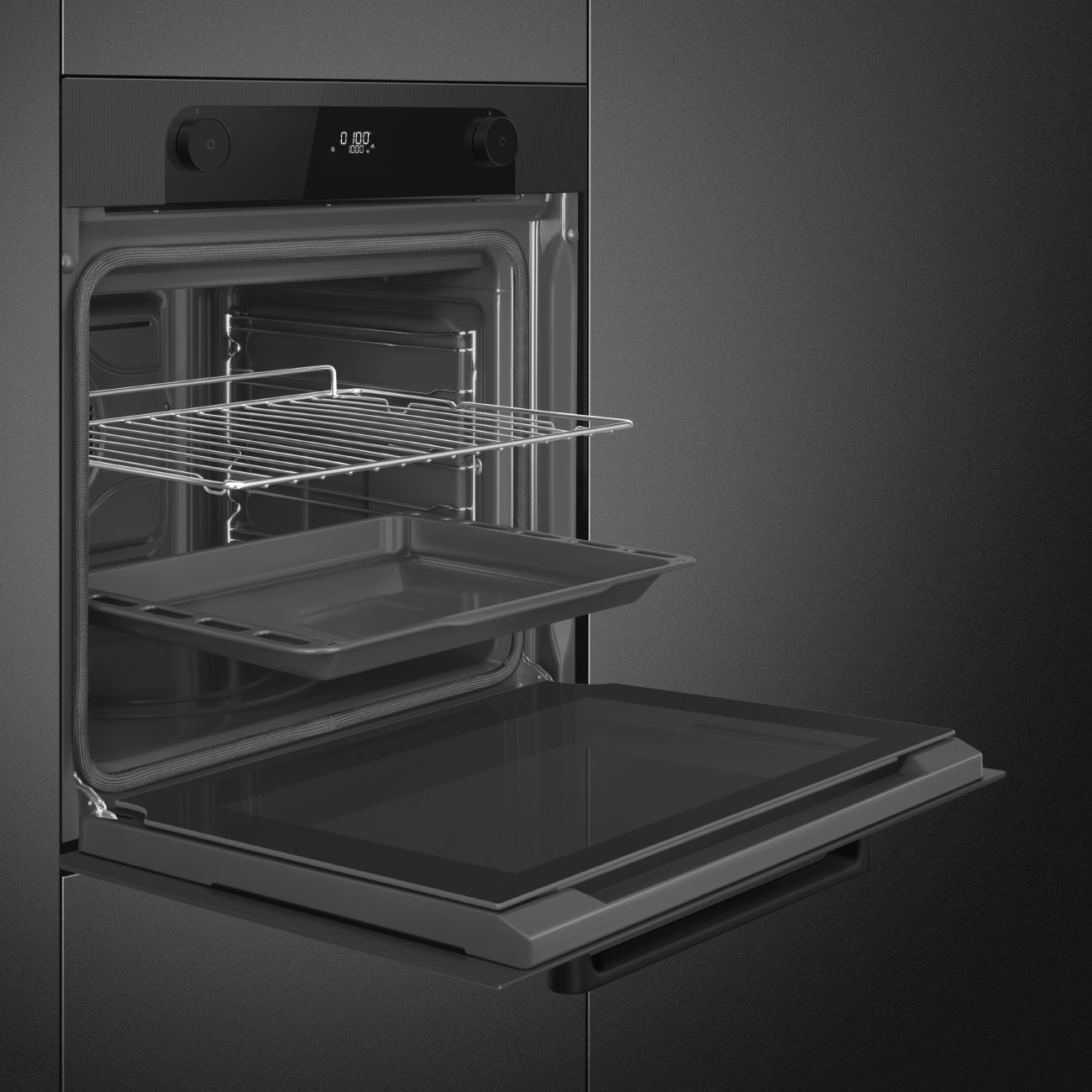 Smeg SFP6201TB Einbaubackofen in Schwarz – Ansicht 4