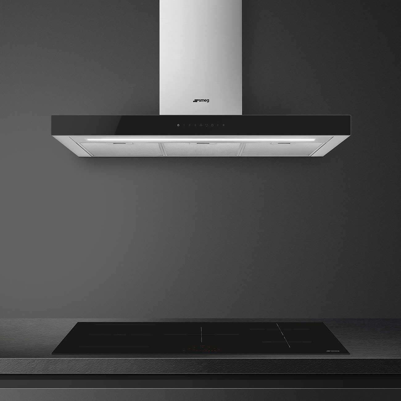 Smeg SI1M4954D Induktionskochfeld in Schwarz – Ansicht