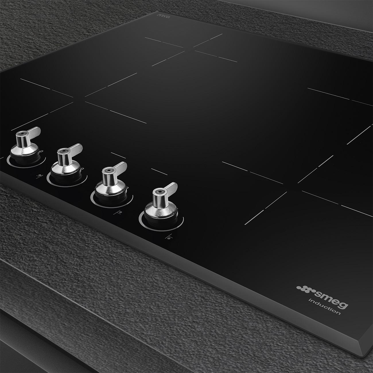 Smeg SI364BM Induktionskochfeld in Schwarz – Ansicht