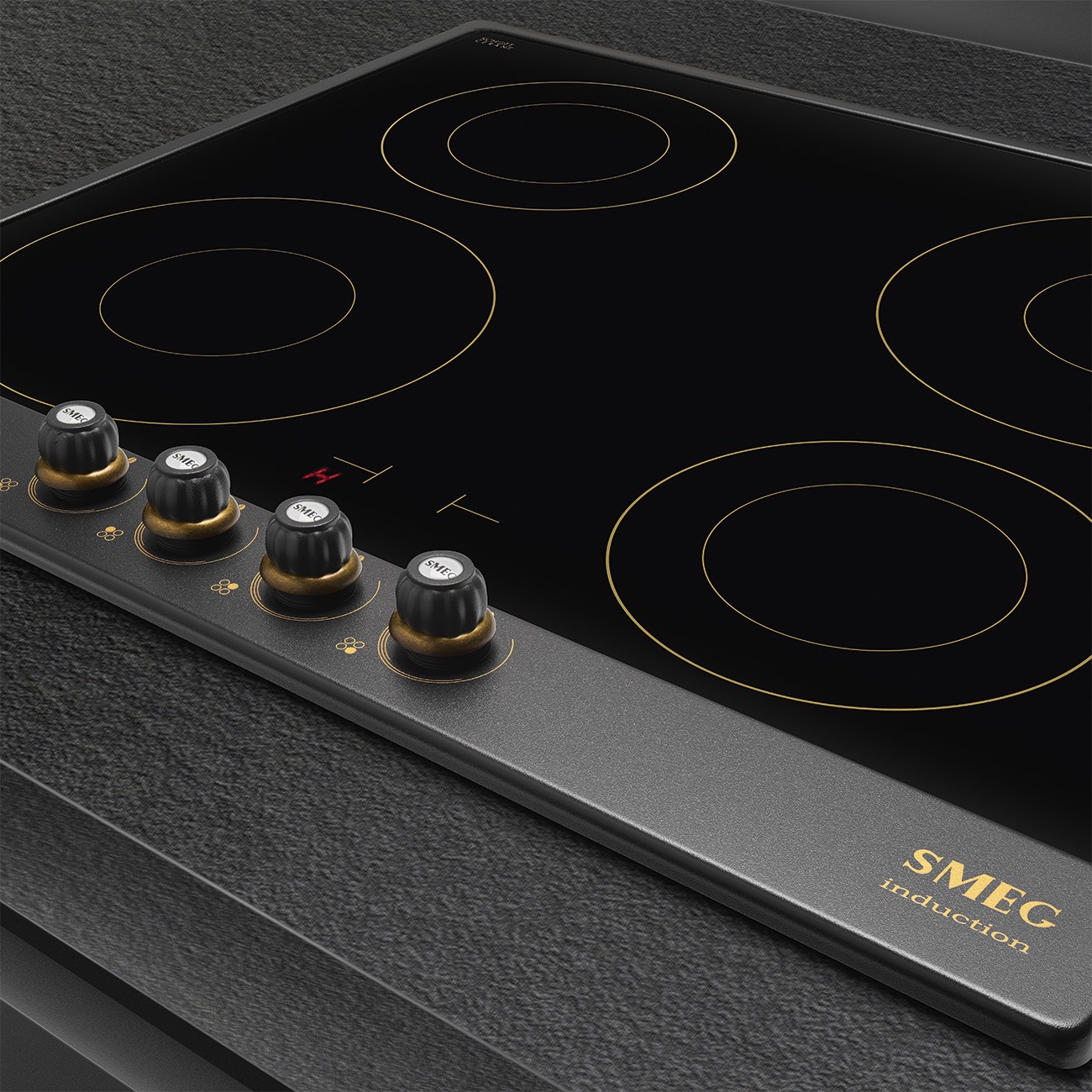Smeg SI764AOM Induktionskochfeld in Anthrazit – Ansicht