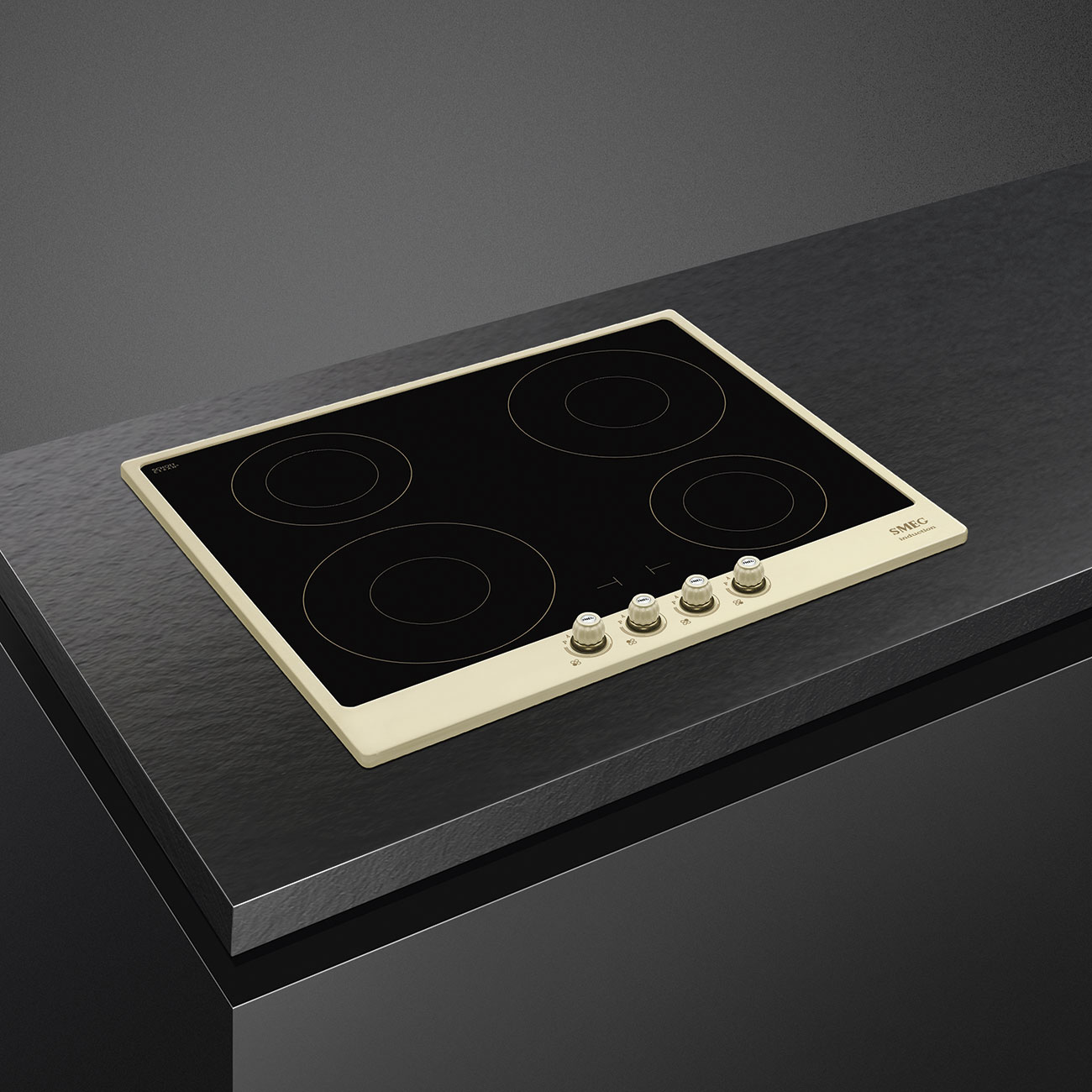 Smeg SI764POM Induktionskochfeld in Creme – Ansicht
