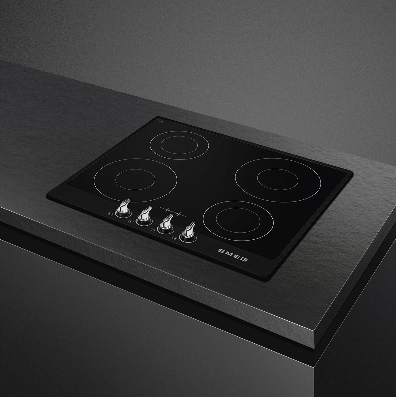Smeg SI964NM Induktionskochfeld in Schwarz – Ansicht