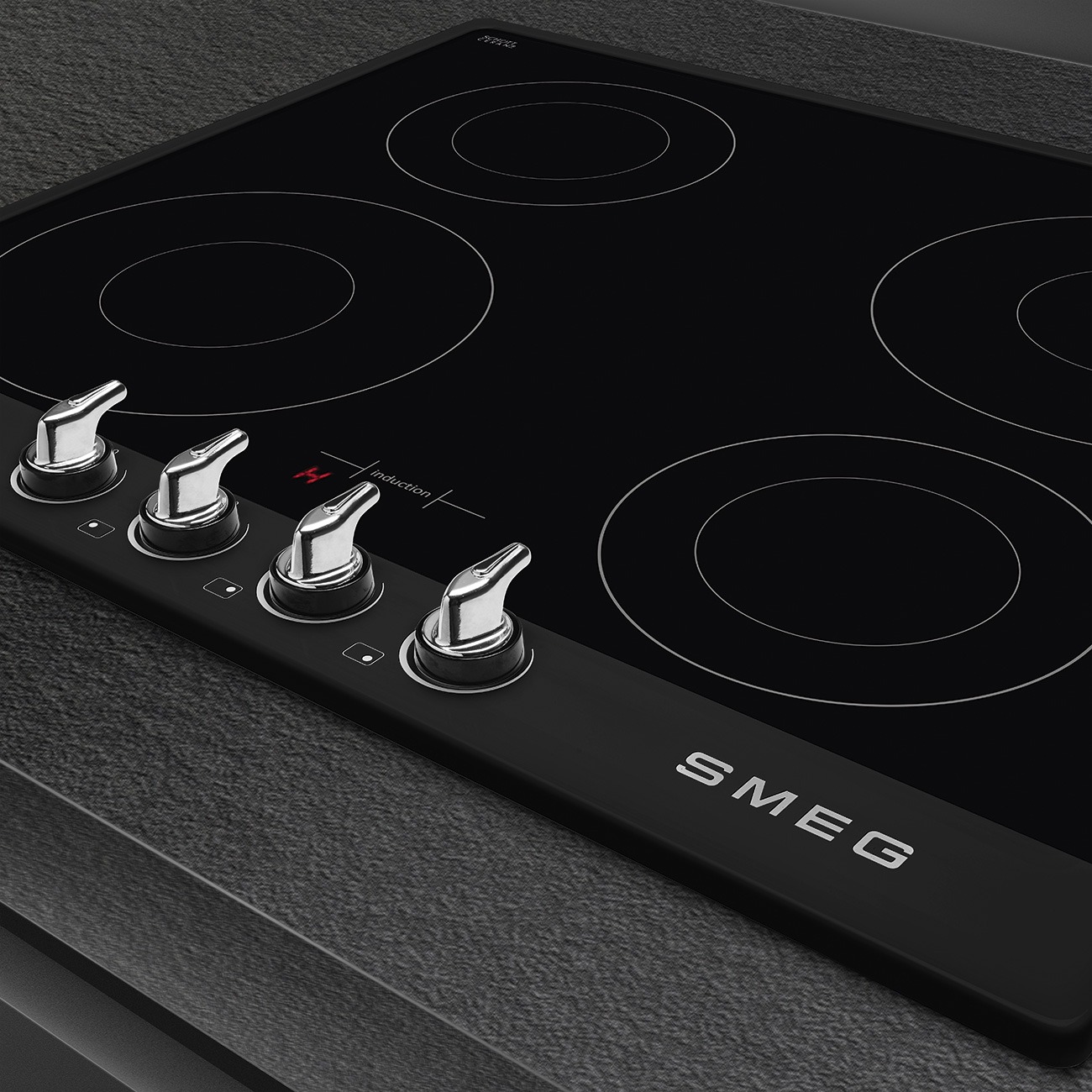 Smeg SI964NM Induktionskochfeld in Schwarz – Ansicht