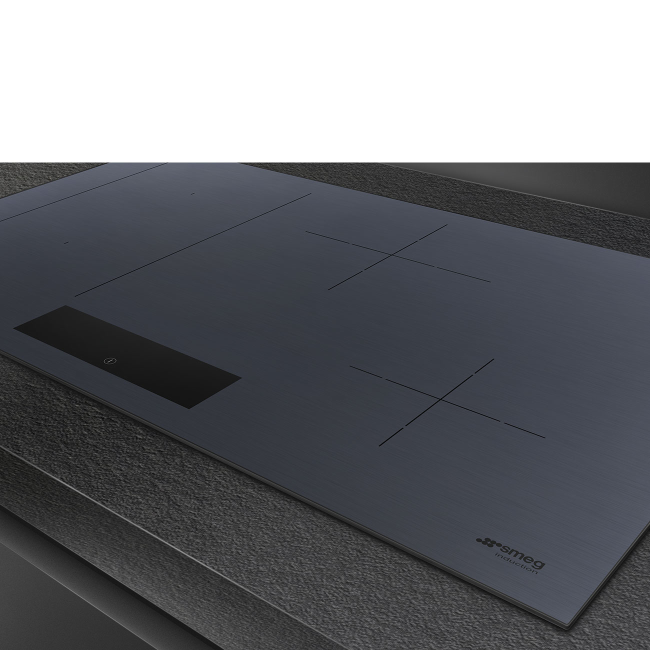 Smeg SIM1844DG Induktionskochfeld in Neptune Grey – Ansicht