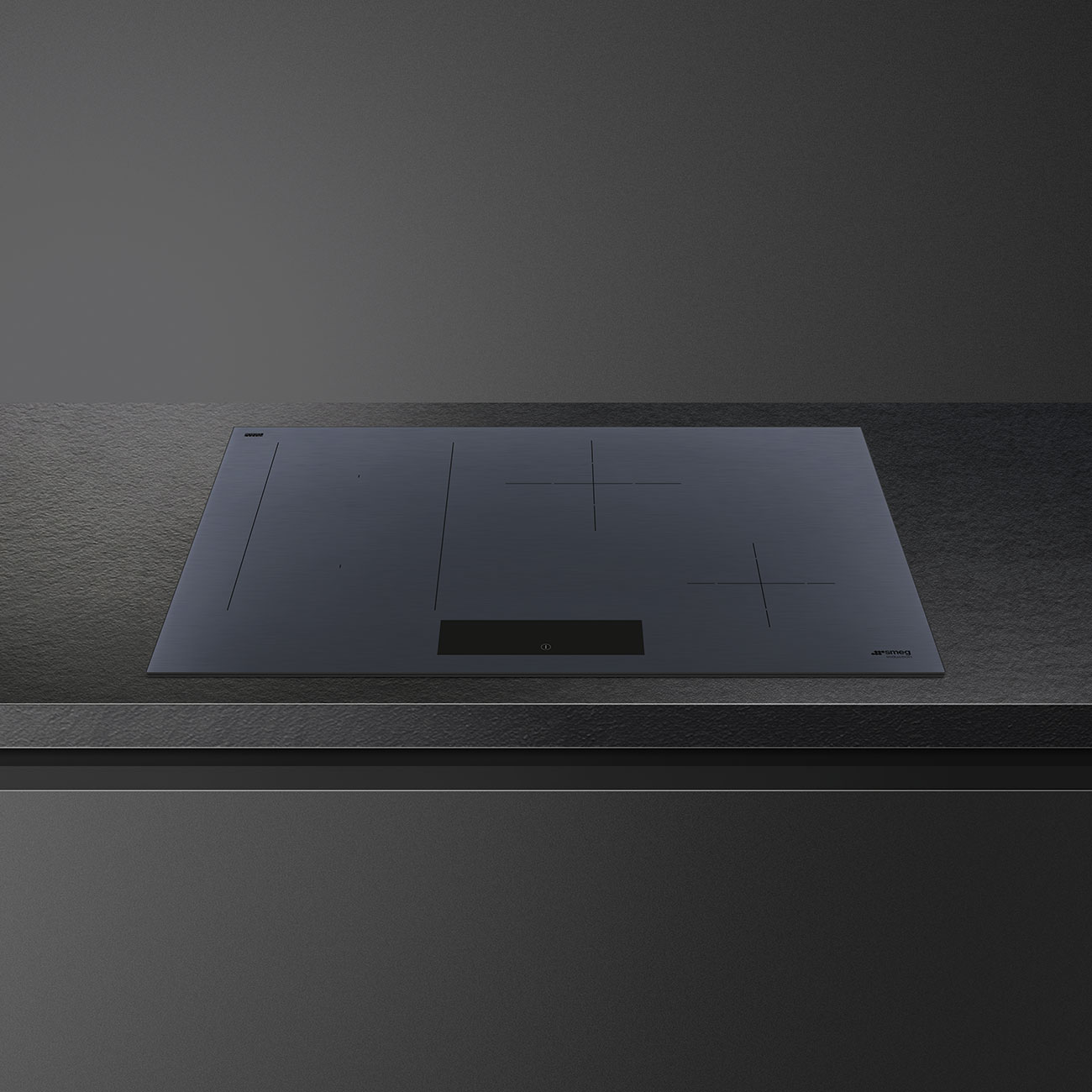 Smeg SIM1844DG Induktionskochfeld in Neptune Grey – Detailansicht