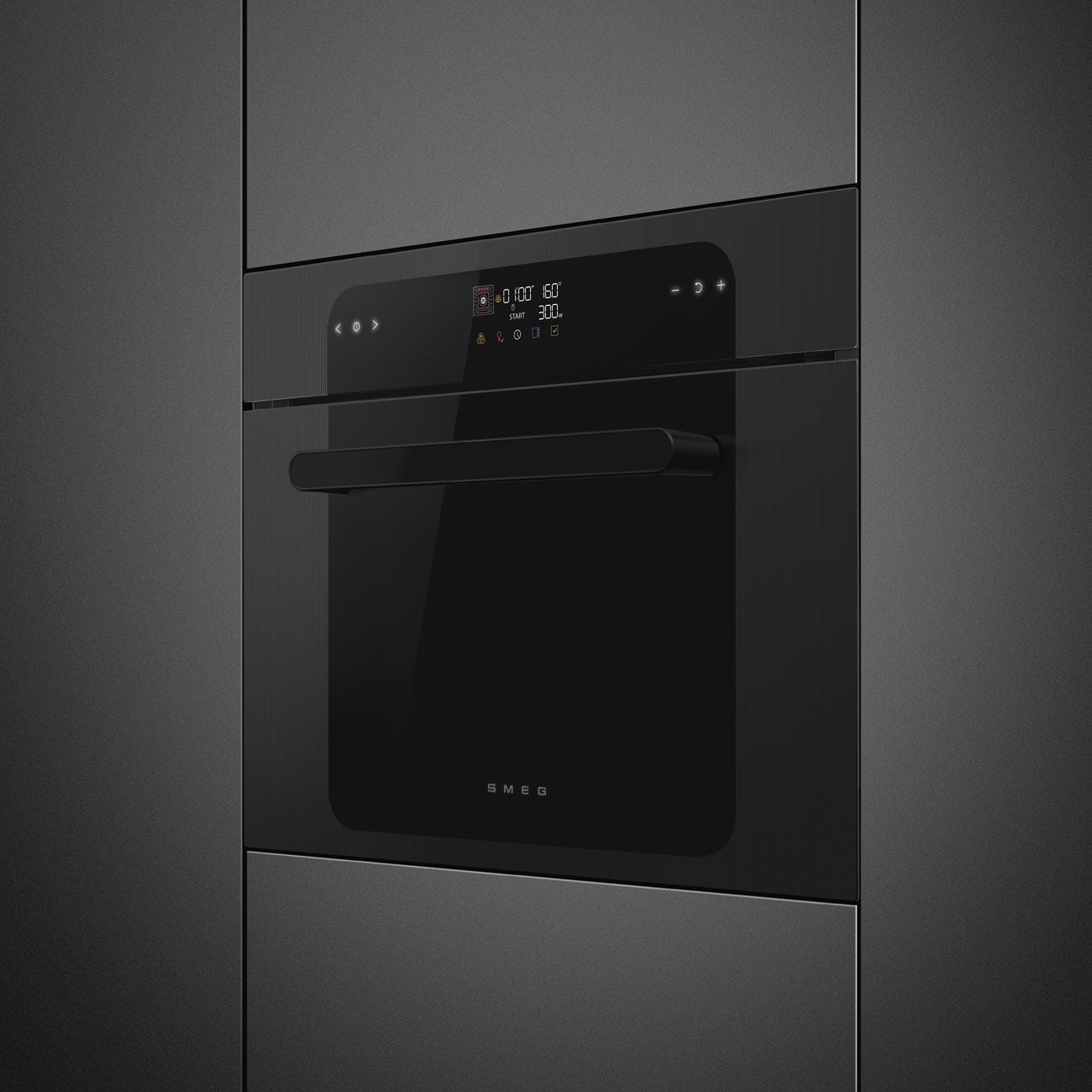 Smeg SO4202M1B Kompakt-Mikrowellenbackofen in Schwarz – Ansicht 2