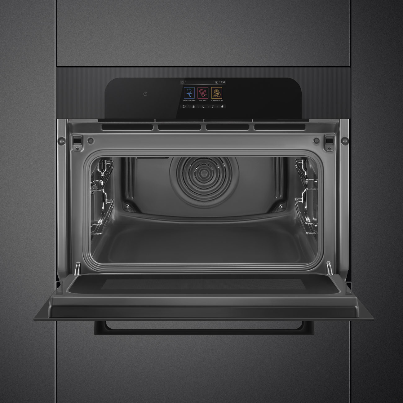 Smeg SO4204M2PB Kompakt-Mikrowellenbackofen in Schwarz – Ansicht 4