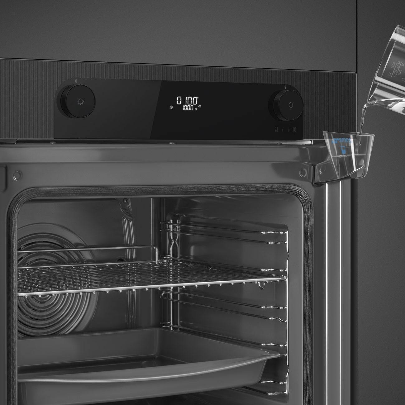 Smeg SOP6201S2B Dampfbackofen in Schwarz – Ansicht 3