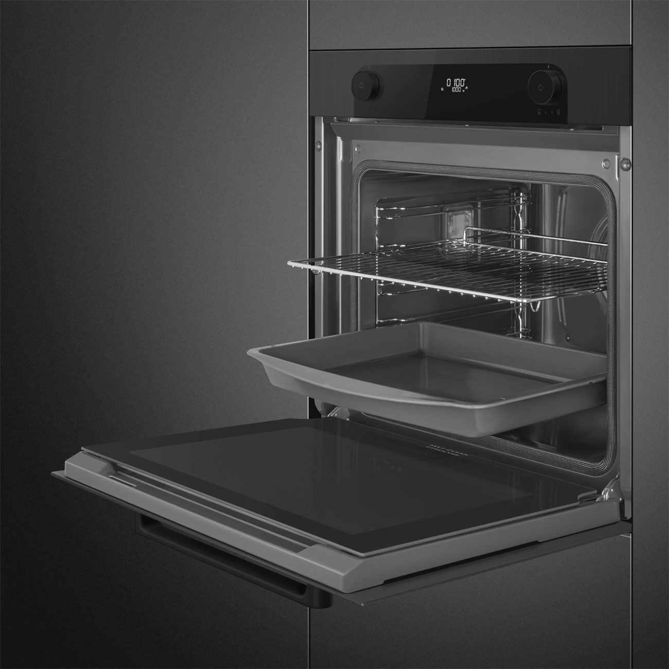 Smeg SOP6201S2B Dampfbackofen in Schwarz – Ansicht 4