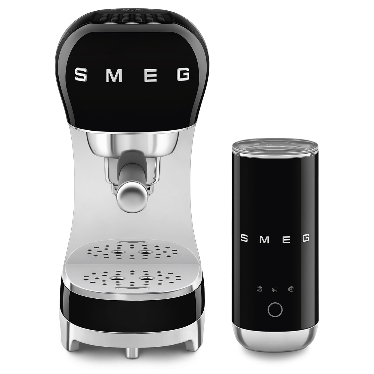SMEG ECF12BLEU Siebträgermaschine in Schwarz